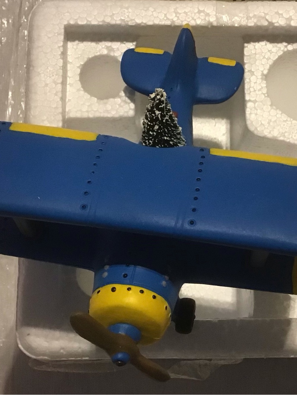 Department 56 Snow Village Spirit Of Snow Village Airplane-Blue - Boxed 64495